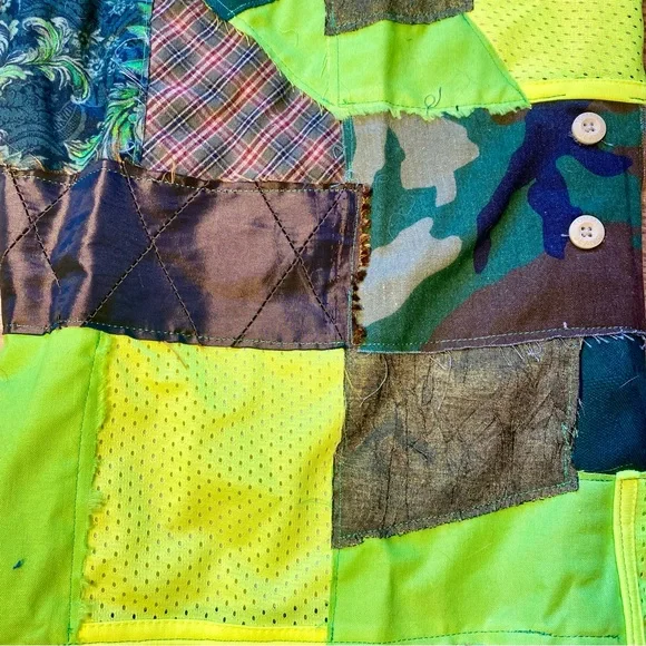 Neon Patchwork Cargo Pants - Picture 11 of 11